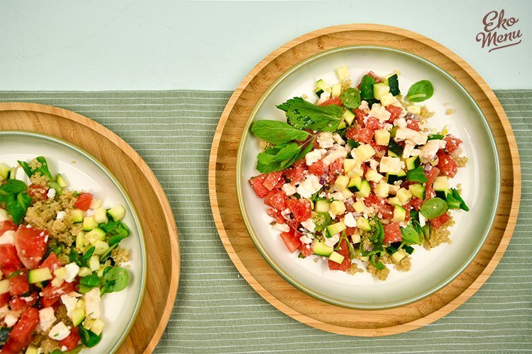 Gezonde zomerse watermeloensalade